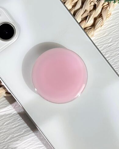 Solid Color Phone Grip Stand, Cute Resin Clear Cell Phone Holder,Handmade Expandable Collapsible Cell Phone Accessory, Phone Charms Kindle Holder Support with Transparent Base in Saudi Arabia
