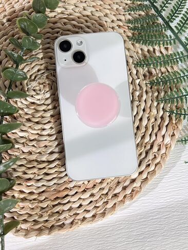 Solid Color Phone Grip Stand, Cute Resin Clear Cell Phone Holder,Handmade Expandable Collapsible Cell Phone Accessory, Phone Charms Kindle Holder Support with Transparent Base in Saudi Arabia