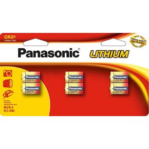 Panasonic CR2 3.0 Volt Long Lasting Lithium Batteries for Golf Rangefinders, Cameras, Flashlights and Other Devices, 6-Battery Pack