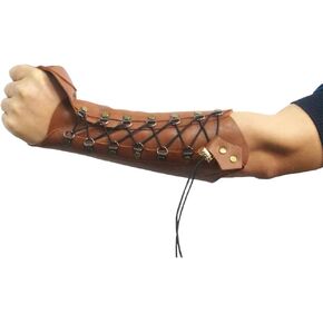 Handmade Leather Arm Guards Bow Hand Shooting Glove Adjustable for Hunting Shooting Target Practice Bow