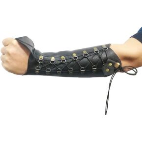 Handmade Leather Arm Guards Bow Hand Shooting Glove Adjustable for Hunting Shooting Target Practice Bow