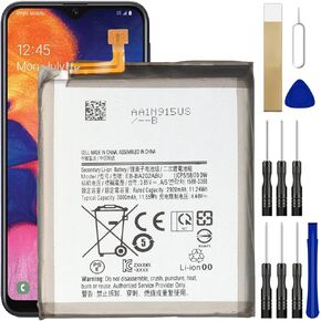 WUHAO for Samsung Galaxy A10e Battery EB-BA202ABU Replacement Battery Upgraded for Galaxy A10e A102U SM-A102U/A20e SM-A202F/DS/A20e Dual SIM SM-A202F with Adhesive Tape Tool Repair Kit