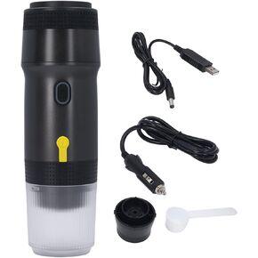 Yunir Portable Electric Espresso Machine, Fast Cordless Heating Travel Coffee Maker for Camping, Car Coffee Maker for RV, Hiking, Office
