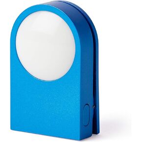 Lexon Lucie - LED Clip On Light, Rechargeable, Water-Resistant IPX4, Dual-Color Mode with 4 Light Settings, Ideal for Running, Walking and Cycling - Blue