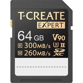TEAMGROUP T-Create Expert 128GB SD Card UHS-II SDXC U3 V90 Read Speed up to 300MB/s, Supports 8K and 4K Videography Compatible with Canon Sony Nikon Panasonic Olympus Digital Camera TTCSDX128GIIV9001