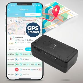 Magnetic Car GPS Tracker - Hidden Tracker for Vehicles - Portable Real-Time Magnetic GPS Tracking Device Rechargeable with Software, Full Global Coverage, Long Battery Life