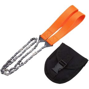 Survival Chain Saw Portable Handheld Survival Chain Saw Emergency Chainsaw with Bag Camping Hiking Tool