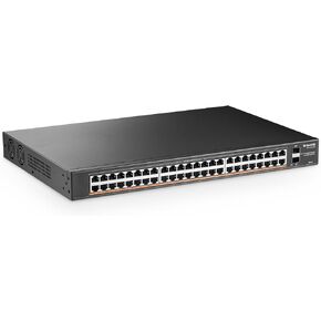 MokerLink 8 Port 10 Gigabit PoE Web Managed Switch with 10G SFP+, 7 Port PoE++ IEEE802.3af/at/bt 260W, Managed Rack Mount Network Switch