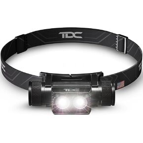 TDC Headlamp Rechargeable, 1000 Lumen Head Lamps LED Rechargeable Super Bright, Head Lamps for Adults Rechargeable, 5 Modes Head Lights for Forehead for Work, Hiking, Camping, Head Flashlight