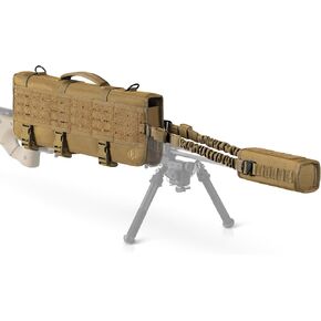 Savior Equipment 20" MOLLE Tactical Rifle Scope Carry Case & Muzzle Cover w/Hook Backing, Padded 600D Heavy Duty Polyster to Protect Firearm During Transportation