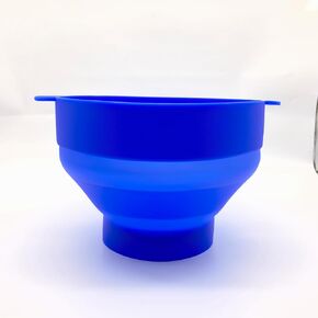 Microwave Silicone Popcorn Maker Bowl (Blue), pop corn popper, Silicon Popcorn Maker, Collapsible Popcorn Bowl, Popcorn Bowl BPA-Free and Dishwasher Safe
