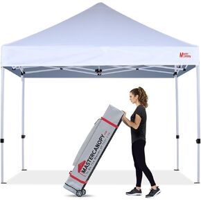 MASTERCANOPY Pop Up Canopy Tent Commercial Grade 10x15 Instant Shelter (Black)