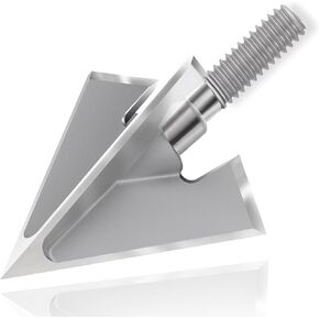 DEEPOWER 4-Pack Archery Broadhead 3 Blade 125/100 Grain Broadhead Solid Hunting Broadhead Fixed 3 Blade 420 Stainless Steel