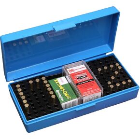 MTM SB-200-20 200 Round Small Bore Ammo Box .22 Long Rifle, USA Made, Blue