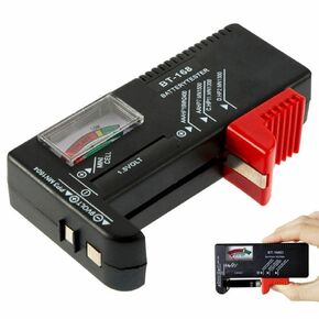 أسود عالمي BT168 جهاز اختبار البطارية الرقمي فولت مدقق لAA AAA 9V زر أدوات الجهد المتعددة البطارية BT-168 اختبار حجم متر، المعدات الكهربائية