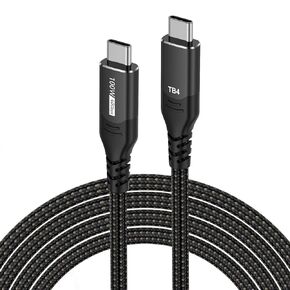 USB C Cable, 4.9FT USB 4 Cable for Thunderbolt 4 Cable 100W Fast Charging 40Gbps Sync/8K HD Display for Thunderbolt 4 Monitors, iPhone 16, Laptop, Docking Stations, Hubs and More