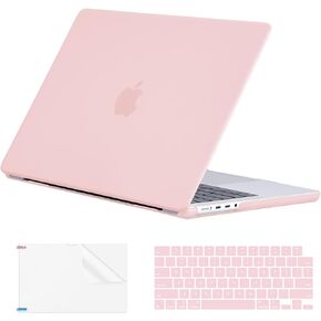 EooCoo Case Compatible with MacBook Pro 14 inch 2025 2024-2021 M4 M3 M2 M1 Pro Max Chip, Hard Shell Cases with Keyboard Cover, Screen Protector - Crystal Clear