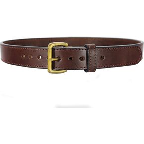 Daltech Force Bull Hide Leather Belt - Stitched 1.5" Wide CCW Concealed Carry Gun Belt 14-15 oz Thickness - Made in USA