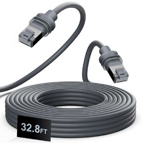 Starlink Gen 3 Cable 32.8FT/10M, Replacement Standard V3 Ethernet Cable for starlink Rectangular Satellite, Extension Gen 3 Starlink Cable Waterproof Gray