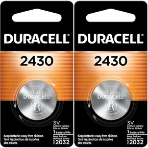 Duracell 2430 3V Lithium Battery, 1 Count Pack, Lithium Coin Battery for Medical and Fitness Devices, Watches, and more, CR Lithium 3 Volt Cell