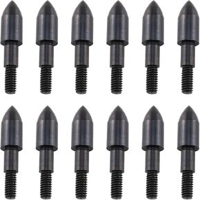 E-outstanding Field Point 12PCS 100Grain Screw on Archery Arrow Practice Bullet Tips Arrowheads
