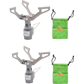 BRS -3000T Backpacking Stove Camping Portable Propane Butane Stove Mini Stove for Outdoor Travel Mountaineering Cooking (2pcs)