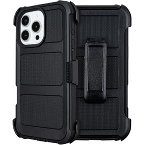 for iPhone 16 Pro Max Case with Belt Clip Holster,for iPhone Pro Max 16 Case with Stand,Heavy Duty Rugged,2 Layers of Sturdy,Anti-Drop,for Protective Phone Case iPhone 16 Pro Max Case Black in Saudi Arabia