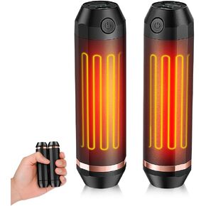 Hand Warmers Rechargeable, EnjoyNest 2 Pack 3 in 1 Hand Warmer Reusable 10000mAh Electric Portable Pocket Heater with Power Bank Flashlight 3 Levels Heating Gifts for Men,Winter,Hunting,Camping
