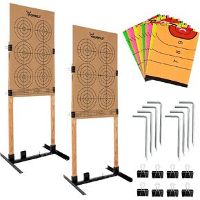 Highwild Adjustable Target Stand Base for Paper Shooting Targets Cardboard - H Shape - USPSA/IPSC - IDPA Practice - Upgraded Version (2 Pack)
