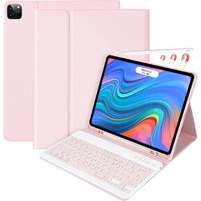 besky Keyboard Case for iPad Pro 12.9 inch (5th, 6th Generation) & New Air 13 inch M2 (Compatible for 12.9 inch & 13 inch iPads Model) - Wireless Detachable Keyboard with Auto Sleep/Wake Function