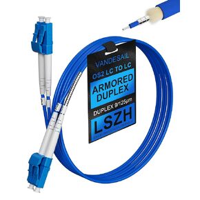 OS2 LC to LC Fiber Patch Cable, 30FT LC-LC Singlemode Fiber Patch Cable UPC/UPC - 9/125um LZSH 100G Pure Optical Patch Cable Series