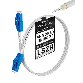 OS2 LC to LC Fiber Patch Cable, 30FT LC-LC Singlemode Fiber Patch Cable UPC/UPC - 9/125um LZSH 100G Pure Optical Patch Cable Series