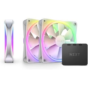 NZXT مروحة مزدوجة الجوانب 140 ملم باضاءة RGB ثنائية الجوانب - 20 مصباح LED قابل للتوجيه بشكل فردي - تدفق هواء متوازن وضغط ثابت - محمل ديناميكي سائل - تحكم PWM - زوايا مطاطية مضادة للاهتزاز - ابيض