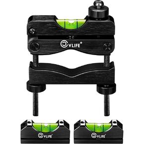 CVLIFE Scope Leveling Kit, Professional Scope Level with Heavy-Duty Construction, Scope Mounting Level, Scope Leveling Tool, Professional Clamp Level with 2 Magnetic Universal Level Bubbles, Gold