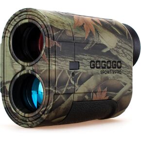 Gogogo Sport Vpro 6X Hunting Laser Rangefinder Bow Range Finder Camo Distance Measuring Outdoor Wild 650/1200Y with Green Display, Slope High-Precision Continuous Scan