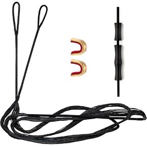 Deerseeker Archery Darcon Bow String with 2 Nocking Points & Finger Tab 12/14/16 Strands 48-70 inches Bowstrings Replacement for Recurve Bows Traditional Longbow Hunting Target Practice