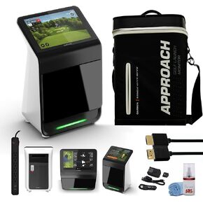 Garmin Approach R50 Premium Golf Launch Monitor and Simulators with Carrying Case, Advanced Ball and Club Metrics with A Built-in 10" Color Touchscreen Display Bundle + More Accessories