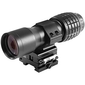 BESTSIGHT 4X Magnifier Scope Sight with Flip to Side 20mm Mount Picatinny Weaver Rail, Quick Detach FTS Suitable for Reflection and Holographic Sight.eg:M2