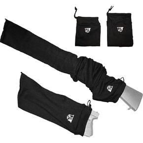 Gun Socks Combo - Rifle Sock & Pistol Sock Included With Each Gun Sock Pack - Gun Socks For Rifles And Shotguns Up To 48" - Rifle & Pistol Gun Accessories Padded Gun Sock Sleeve