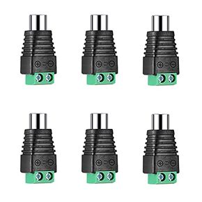 RCA to AV Screw Terminal Connector, RCA Cable Audio Adapter,Phono RCA Female Jack Solderless Converter Audio/Video Connector Speaker Wire to RCA Adapter