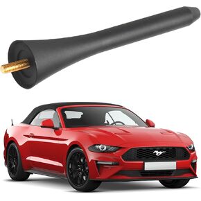 KSaAuto Short Antenna for Ford Mustang Convertible 2015-2024, Stubby Mustang Antenna, 5 Inch Black Aluminum Car Antenna Replacement, Ford Mustang Accessories Designed for Optimized Car Radio Reception
