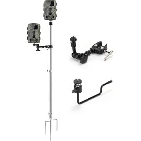 2 Pack Trail Camera Mount, Game Camera Mount for Positioning Hunting Night Fishing, Trail Cam Mount for Game Camera Solar Panel, with Universal Screw Connection 1/4-20 (6mm)