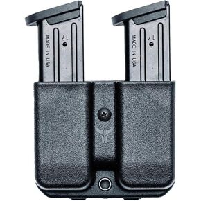 OWB Double Mag Pouch for Glock 20, 21, 29, 30, 40, 41, H&K USP .45 & More - USA Made - Signature Double Magazine Carrier with Tek-Lok Belt Attachment Clip by Blade-Tech Holsters