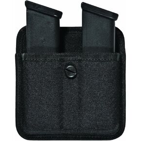 Bianchi Patroltek 8020 Double Mag Pouch with Open Top for Easy Access - Fits Duty Belt Mags for The Glock and More - Black (Size 2) 31396