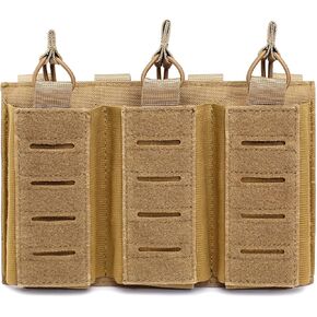 Tripple Mag Pouch Molle Open-Top Tripple Magazine Pouch for M4/M16/AR/AK Rifle Magazines