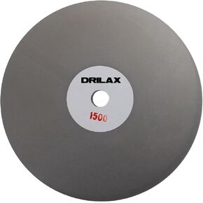 Drilax 8" Grit 80 Professional Quality High Density Diamond Plated Flat Lap flow flow flap flap flap flap flap ular Wheel Disc Glass Jewelry أداة تلميع سطحية من المعدن للخلف 1/2 Arbor (G0080)