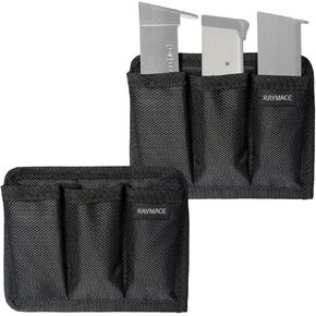 Double/Triple Magazine Pouch,Storage Pouch with Adhensive Tape, Fabric Mag Holder for Gun Safe Organization Accessory