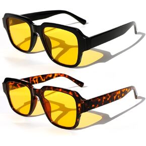 Sehnsucht Night Driving Glasses Classic Night Vision Glasses for Men Women,Anti Glare Reducing Night Time Glasses