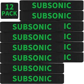 12 Pack Miaozhun Subsonic Magazine Marking Bands Holster Pouch Subsonic Ammunition Caliber Identification (Gray-Black)