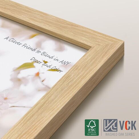 VCK 11x17 Picture Frame 5 Pack, Brown Solid Wood Poster Frame with Exclusive Wood Grain, Wall Mounting Hanging in Kuwait